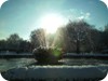 Winter fountain sparkling sunlight - St Stephen's Green