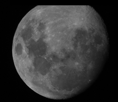 Moon photograph 2 black and white - greyscale
