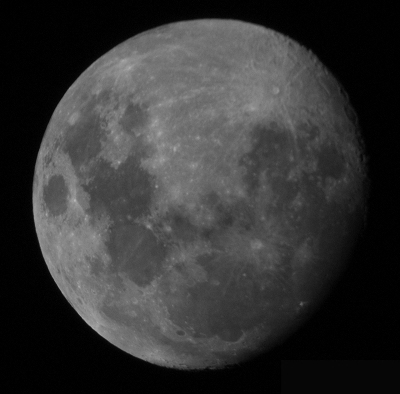 Moon photograph 3 black and white - greyscale