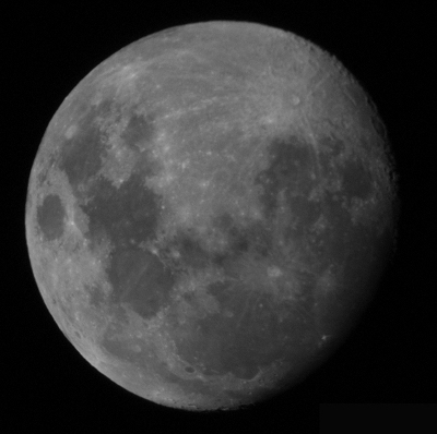 Moon photograph 4 black and white - greyscale