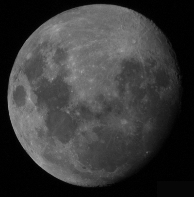 Moon photograph 5 black and white - greyscale