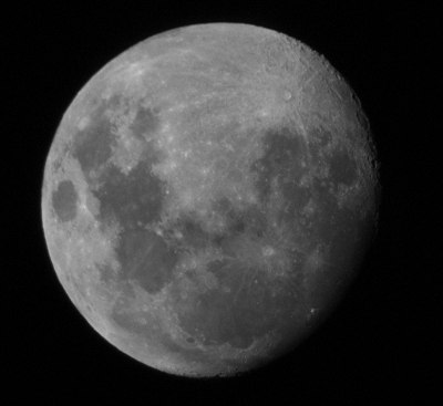Moon photograph 9 black and white - greyscale