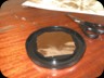 60mm telescope cap with filter taped to the inside aperture opening
