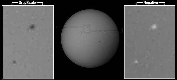 Sunspots 01 - Negative and GreyScale - Dublin June 2nd