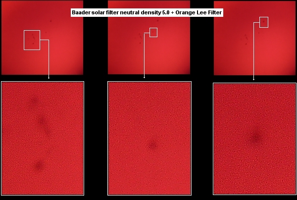 Sunspots - Baader solar filter + Lee Orange camera filter