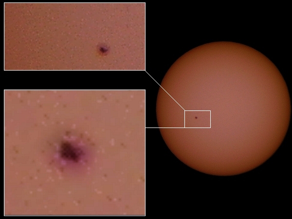 Dublin Sunspots, Baader filter with Orange Lee Filter