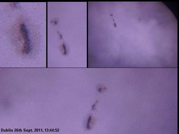 Sunspots through the clouds - Baader solar and Lee Blue camera filter