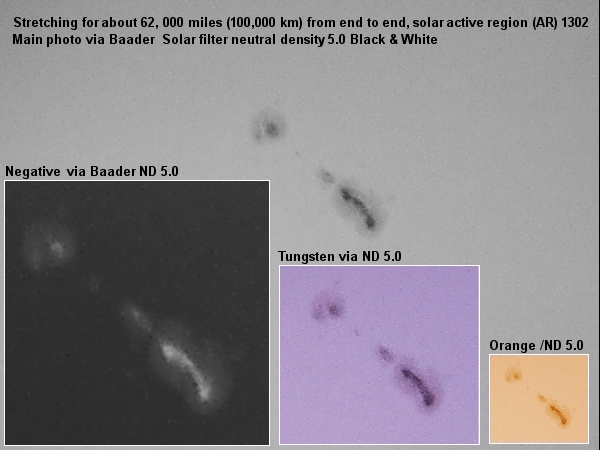 Solar active region - AR-1302 - Dublin Sunspots